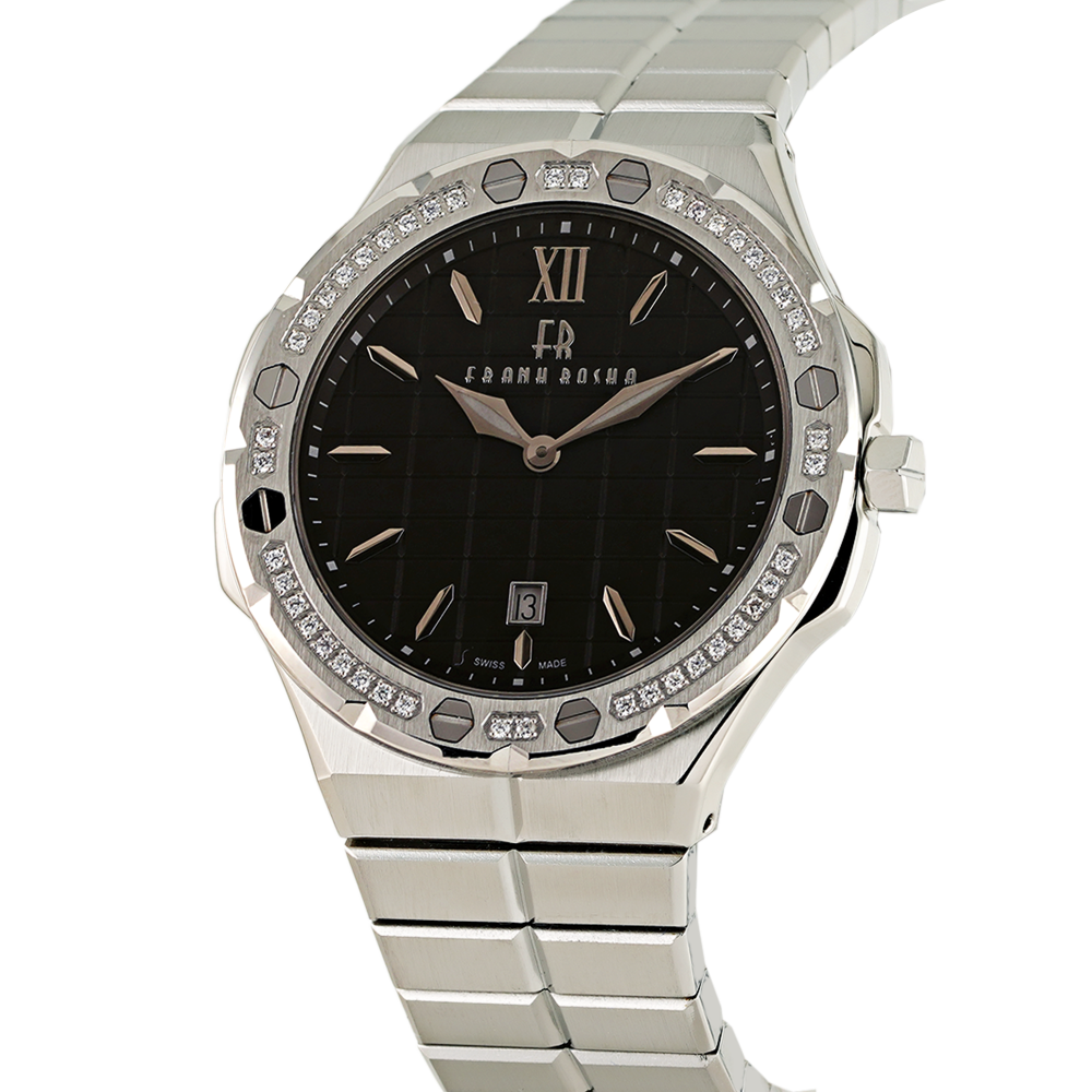 ساعة رجالية الماس ماركة فرانك روشا K1728S3