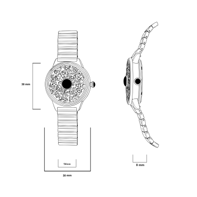 ساعة الماس نسائية ماركة شارلي K1795V1