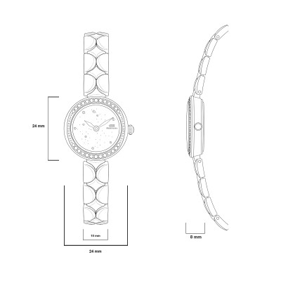  ساعة زركون نسائية ماركة جينوفسكي Z1796Z01