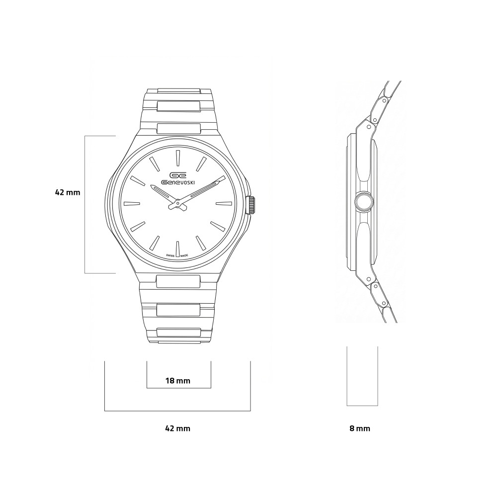 ساعة رجالية ماركةجينوفسكي  SGE1811S01