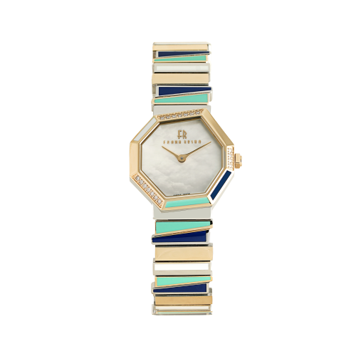 ساعة فرانك روشا الماس النسائية K1771V2 – تصميم فاخر، حواف مرصعة، زجاج مقاوم للخدش